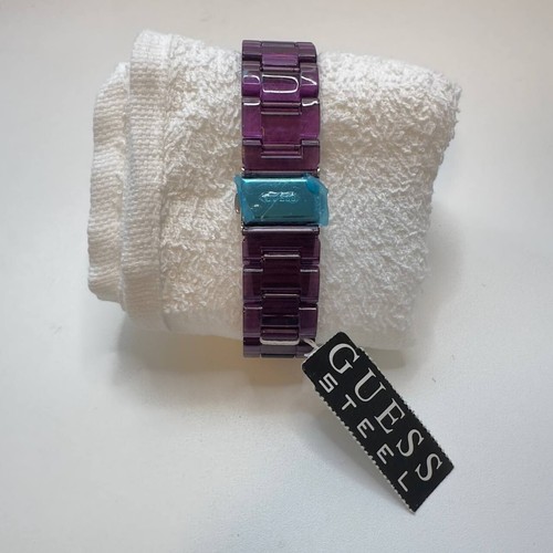 NWT GUESS Mini Prism Watch – Purple Dial with Crystal Accents - Picture 5 of 9