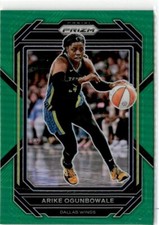 2023 Panini Prizm Basketball WNBA Arike Ogunbowale Green Prizm Card #95 Wings