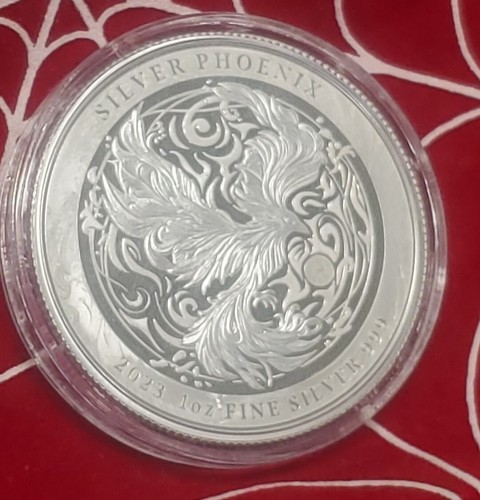 2023 Niue DARK PHOENIX 🔥1 Oz $2 .9999 SILVER COIN Jean Grey X-MEN (no color)🐣