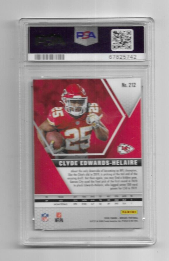 2020 Panini Mosaic Clyde Edwards-Helaire #212 Graded PSA Mint 9 | eBay