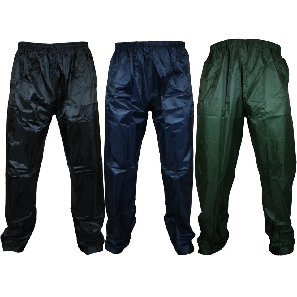 STEPAHEAD NEW MENS WOMENS WATERPROOF OVER TROUSERS RAIN PANTS MOTORCYCLE FISHING HIKING