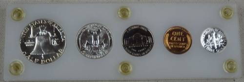 1955 US Mint Proof Set 90% Silver Capital Plastic Holder 5 Coins - Picture 4 of 4