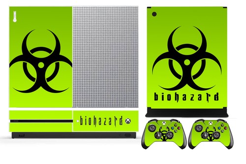 Biohazard 253 Cover Skin Sticker for Xbox One S (Slim) & 2 controller skins - Picture 1 of 2