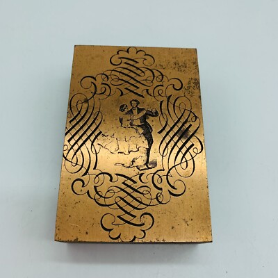 Copper printing print block press of a man and woman dancing | eBay