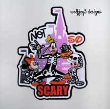 DISNEY HALLOWEEN KID TITLE Premade paper piecing scrapbook diecut piece page 3D