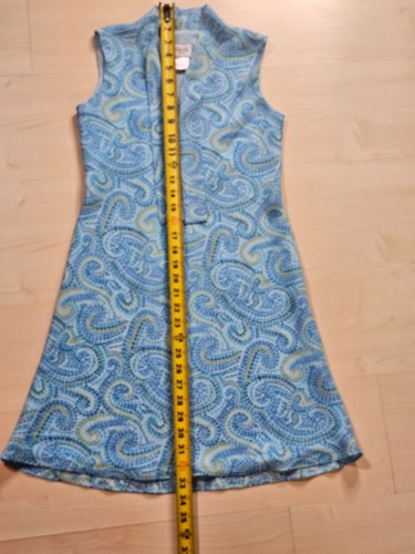 Talbots Kids Size 12 Sleeveless Dress Lightweight Paisley Blue - Picture 4 of 8