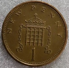 1976 United Kingdom 1 New Penny Coin *C154