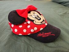 Disney World Toddler Girl's Minnie Mouse Ears Hat Cap Polka Dot EUC