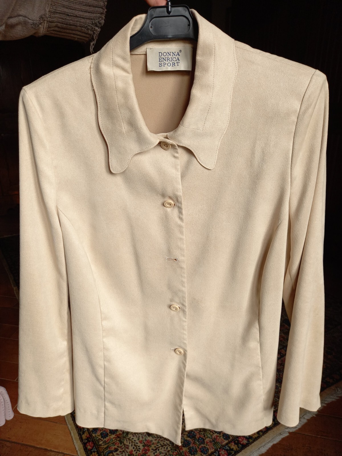 97% POLYESTER VISCOSE LIGHT BEIGE LIGHTWEIGHT JAC… - image 2