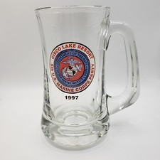 Navy US Marine Corps Cisco Lake Resort Michigan Beer Mug Glass