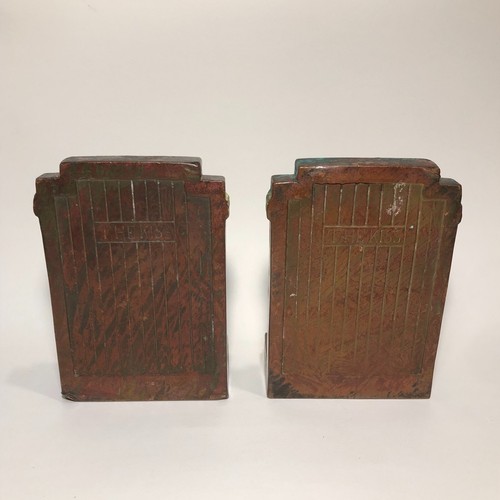 “The Kiss” Art Deco Copper & Bronze Bookends Antique Vintage Heavy - Picture 8 of 17