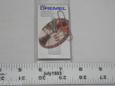 (1) NEW Genuine Dremel 480 Collet 1/8'', Made in USA, Unopened Blister Pack 