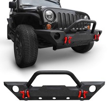 For Jeep Wrangler Jk 2007-2018 Front Bumper Wd-rings Winch Plate Fog Light Hole