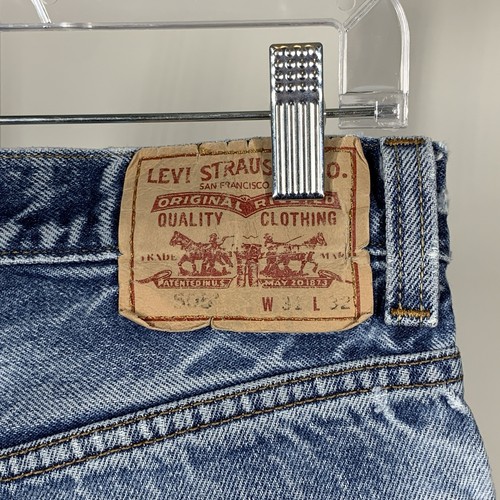 Y2K Levi’s 505 Regular Fit Light Wash Distressed Jeans Men’s 31x32 - Picture 10 of 14