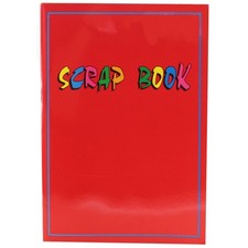 22x32cm Traditional SCRAP BOOK 32 Page 125gm Sugar Paper RED Wipe Clean Cover