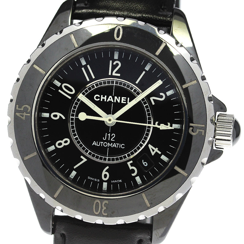CHANEL H0683 J12 Black Ceramic Date Automatic Men's 811424 CHANEL H0683 J12 Black Ceramic Date Automatic Men's 811424