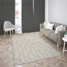 Modern Living Room Area Rug with Nonslip Backing, 8 x 10 ft Large, Abstract B...
