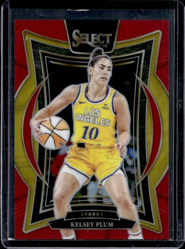 2025 Panini WNBA Select Kelsey Plum Concourse Red Prizm #/149 Sparks