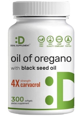 DEAL SUPPLEMENT Oil of Oregano Softgels with Black Seed Oil 300 Count , Non-Gmo