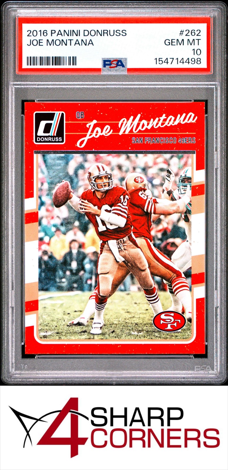 2016 PANINI DONRUSS #262 JOE MONTANA 49ERS HOF PSA 10