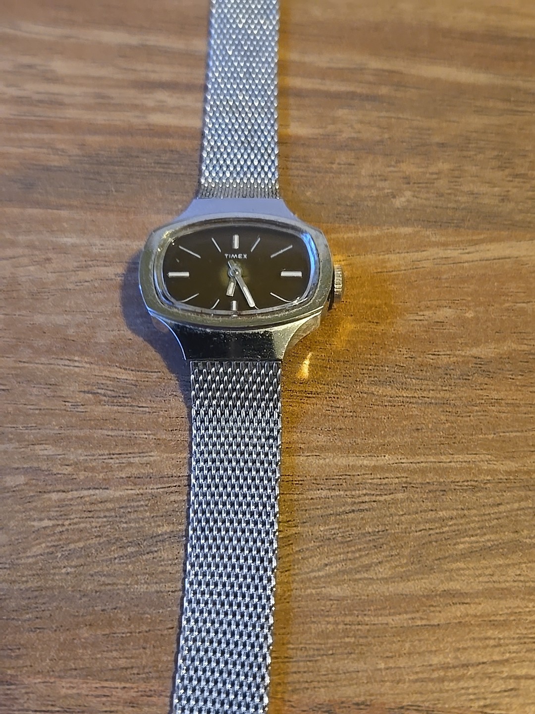 1970’s Timex Inverted Rectangle Chrome Plated Sil… - image 8