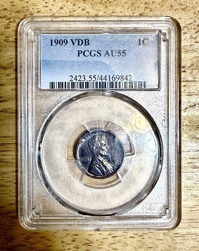 1909 VDB PCGS AU55 Brown, $0.99 Start & Free Shipping