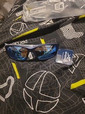Reebok RSB 16 Sunglasses Navy Black Frame Blue Mirror Lens
