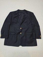 Lauren Ralph Lauren Men s Navy Blue Wool Blazer Gold Button Sport Coat 46 R