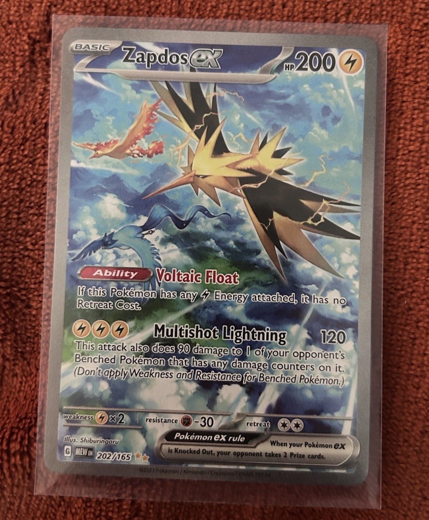 Zapdos ex 202/165 SIR SV: Scarlet & Violet 151 - Pokemon Card - NM