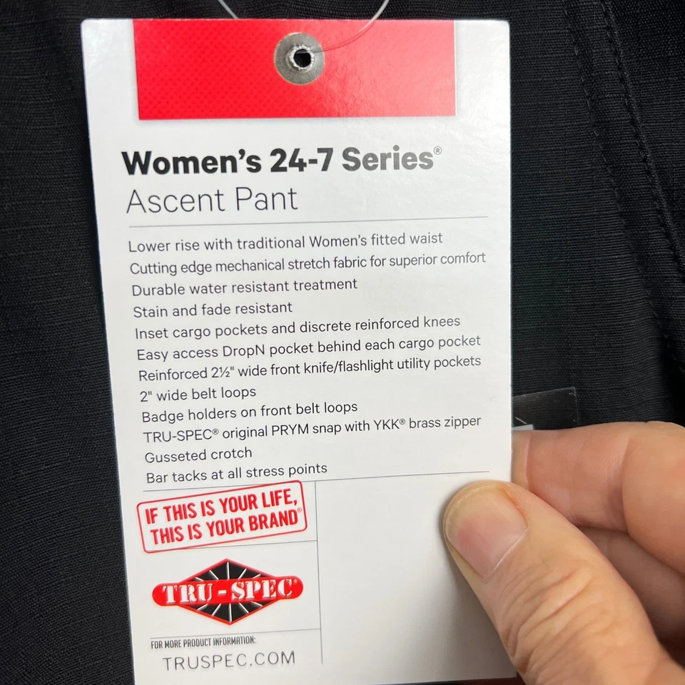 Tru-Spec Ascent Pants Tactical EMS Cargo Work Utility Stain Resistant Unhemmed 6 - Image 4 of 4