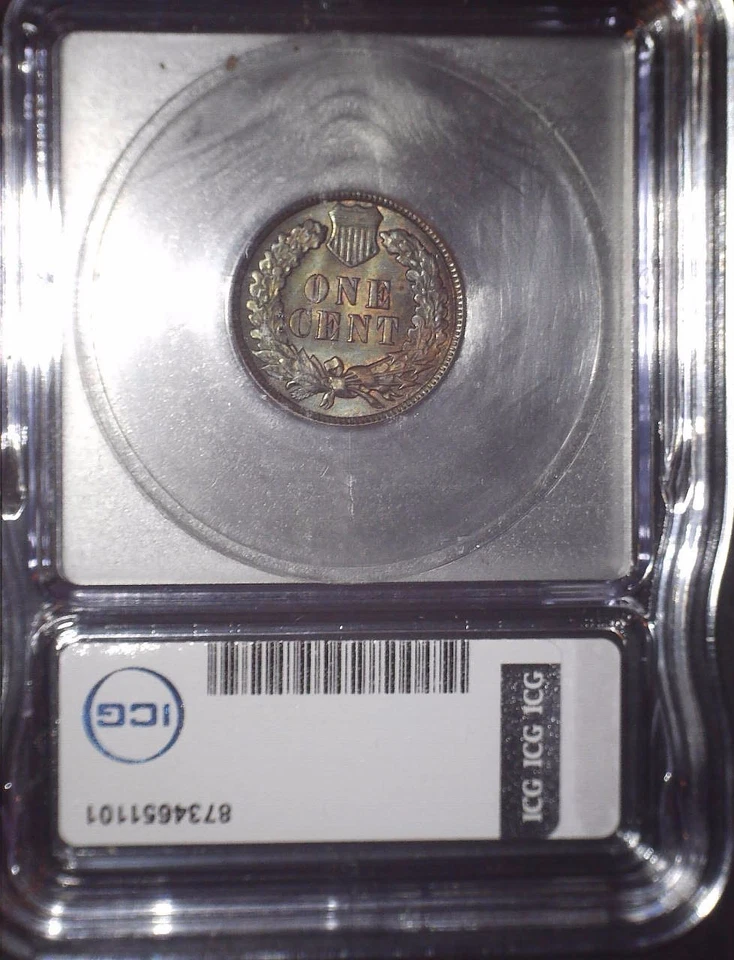 1893 Indian Head Penny, ICG MS64 RB, Issue Free - Image 3 of 4