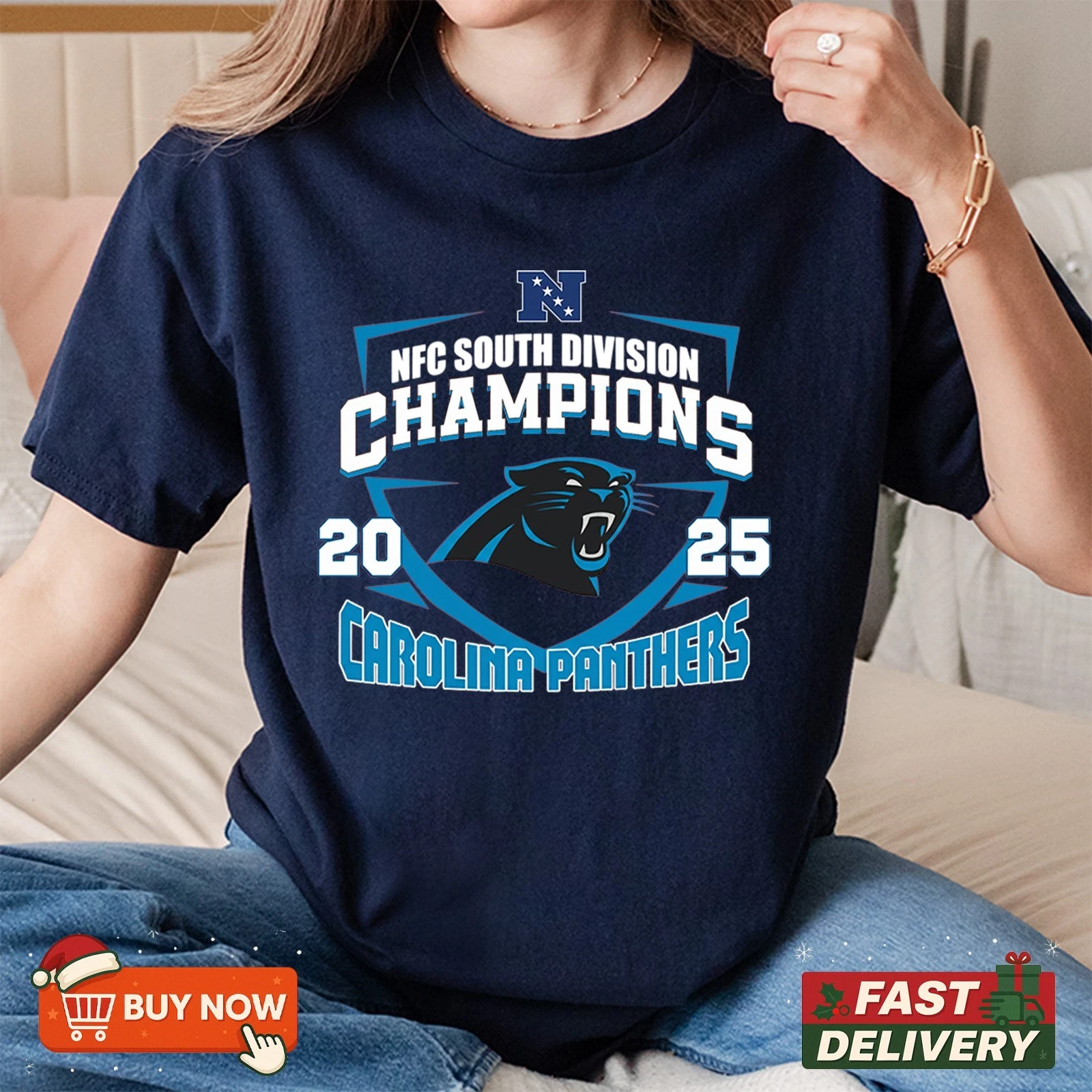 Carolina Panthers NFC South Division Champions 2025 TShirt