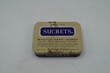 Vintage SUCRETS Antiseptic Throat Lozenges Tin Merck Sharp & Dohme Advertising