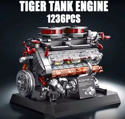 #ad #ad 1236PCS WWII Tiger Tank Engine Building Blocks GBP 47.41