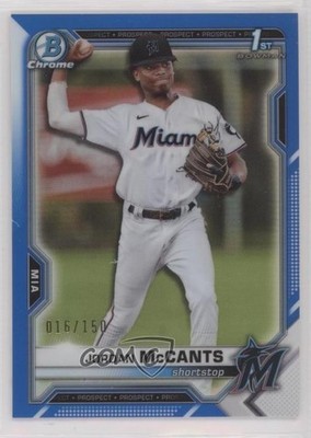 2021 Bowman Draft Chrome Blue Refractor 16/150 Jordan McCants #BDC-26 0q4s