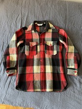 USED VTG Woolrich Classic Buffalo Plaid Heavy Wool Blend Shirt Jacket Medium M