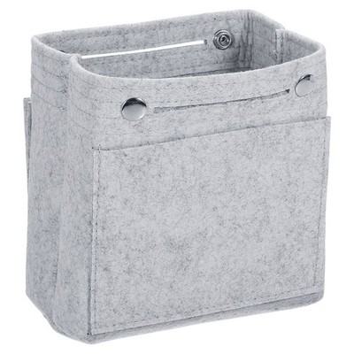 Für Purse Organizer Insert Filz Organizer Tasche mit Druckknopf 7x4x6,3 cm Grau