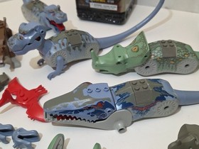 Vintage 2001 Lego Dinosaur Parts & Canisters Lot 6720 6721 T-Rex Mosasaurus