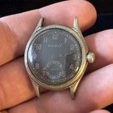 Antique 31mm Bulova U.s. Military Mens Manual Wind Watch- Original Runs