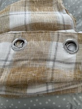 Tarten Check Lined Neutral Curtains 85 X54 Heritage Collection Country House