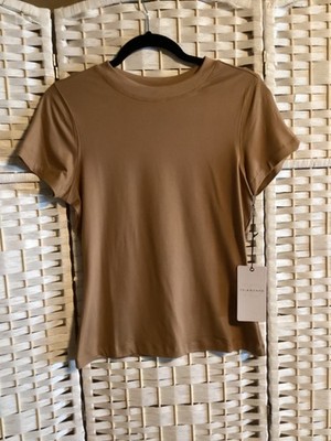 New women s 7Diamonds Core Active tee T-Shirt tan Short Sleeve Crew Neck sz S
