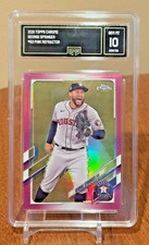 Geroge Springer 2021 Topps Chrome Pink Refractor #53 GMA 10 GEM MINT