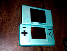 Nintendo DS Original Nintendogs Console System TEAL + Charger DS GBA Games HINGE