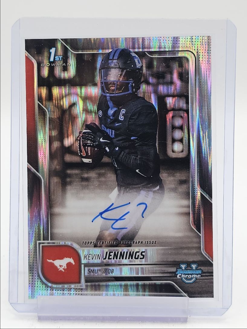 KEVIN JENNINGS 2025 BOWMAN U CHROME 1ST STEALTH REFRACTOR AUTO Q2264