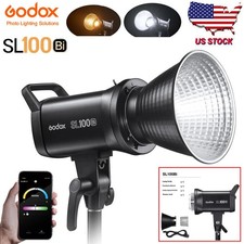 US Godox SL100Bi 100W 2800-6500K White Yellow Version LCD Panel LED Video Light