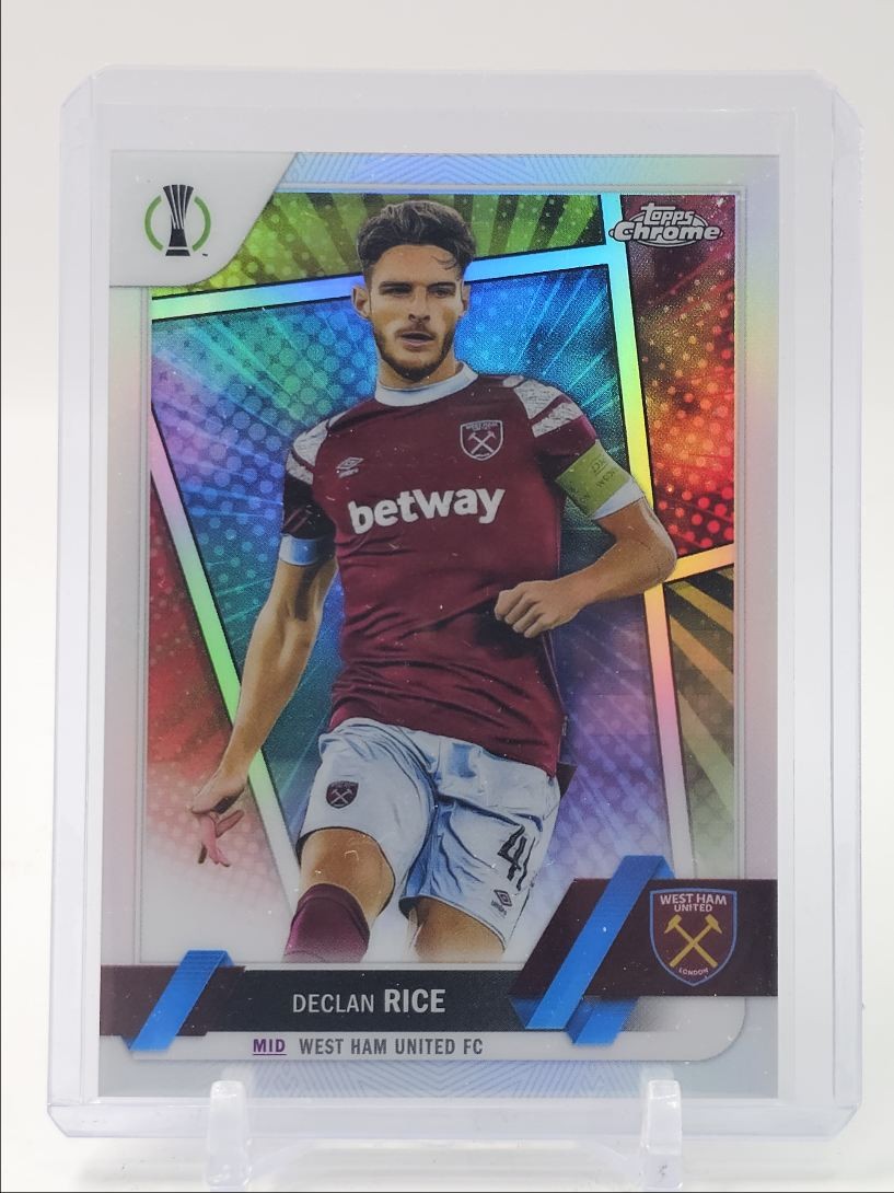 DECLAN RICE 2022 TOPPS CHROME UEFA EUROPA HERO VARIATION SSP Q4597