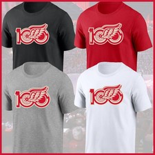 FAST SHIP - Detroit Red Wings 100th Anniversary 1926-2026 Logo All Size For Fans