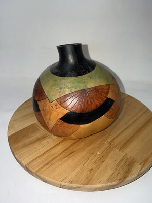 Signed Carved And Hand Painted Native American Gourd 