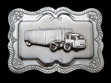 NC21158 VINTAGE 1970s  BIG RIG SEMI-TRUCK  BELT BUCKLE