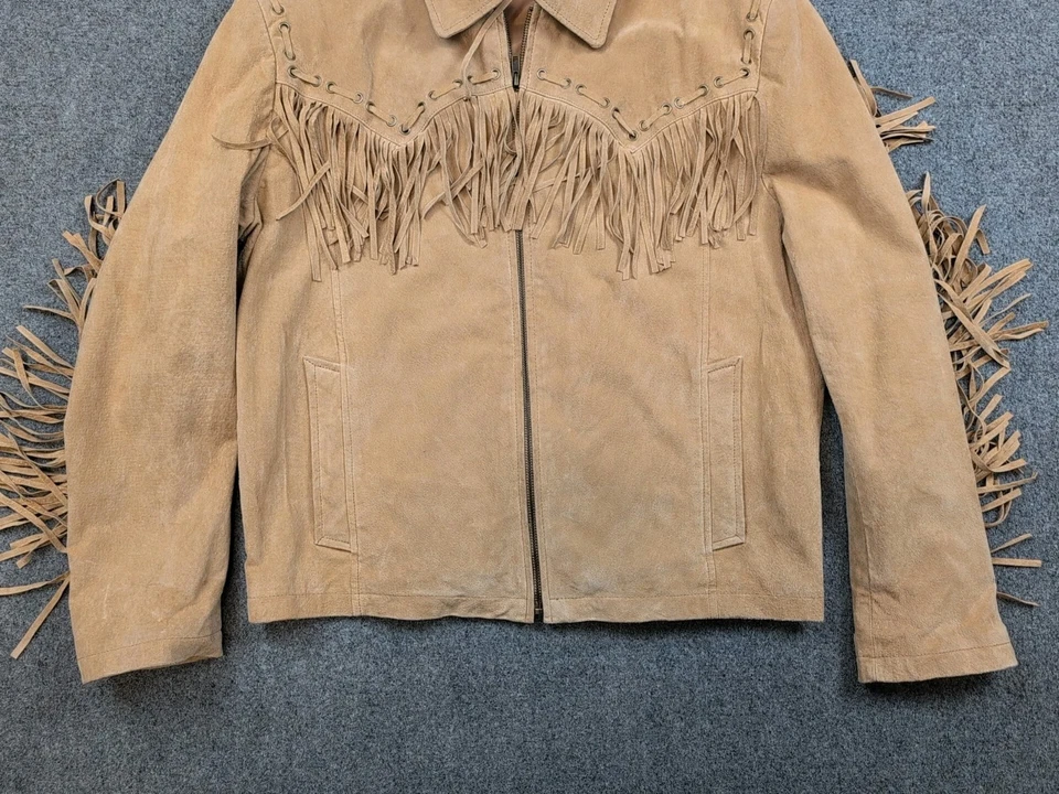 Scully кожи замши Western бахрома куртка 221 люверс детали размер средний - Изображение 4 из 4